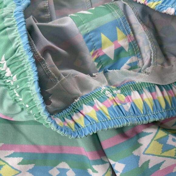 Bear Bottom Swim Trunks Mens Size Medium Aztec 5.5” Inseam Summer Beach Swim - Picture 5 of 7